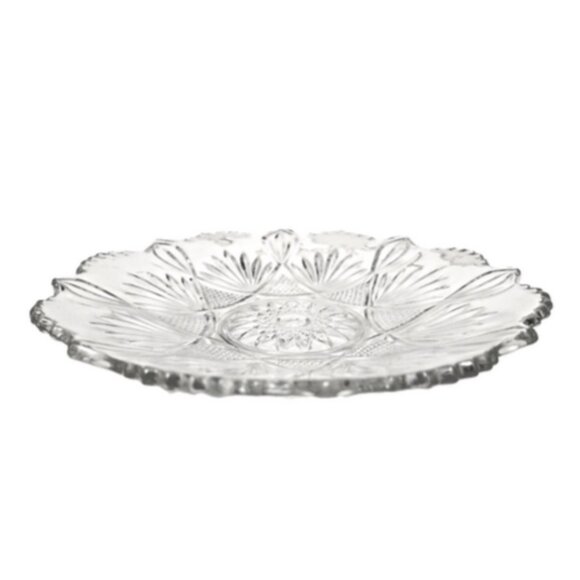 Vintage Antique Very Rare Cut Crystal Footed Center Dish/Bowl - Picture 4 of 7